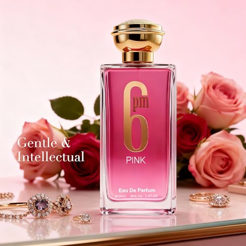Image of AFLUXE Women's Eau de Parfum, Floral Fruity Women's 6pm Pink Perfume, Long Lasting Classic Fragrance, Natural Spray, 3.4 Fl Oz (100ml)