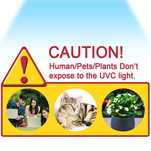 Image of Coospider 9W HAVC UV Light Bulb,Replacement Sanitizer UVC Bulb for AC System, G23 2 Pin UVC Bulb for AC Duct.110v