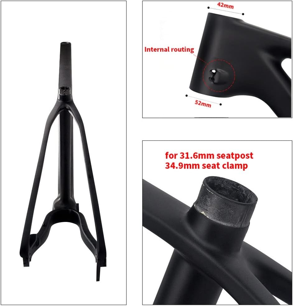 Full Carbon Bike Frame 29er Hardtail Mountain Bike Frame 15'' 17'' 19'' Disc Brake Thru Axle 12x148mm Boost Bicycle Frame Internal Routing(29 * 19'')