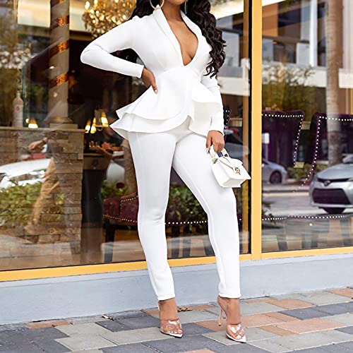 Dressy Pant Suits for Women Evening Party Wedding Guest 2 Piece Business Suit Elegant Professional Blazer Pants Sets3