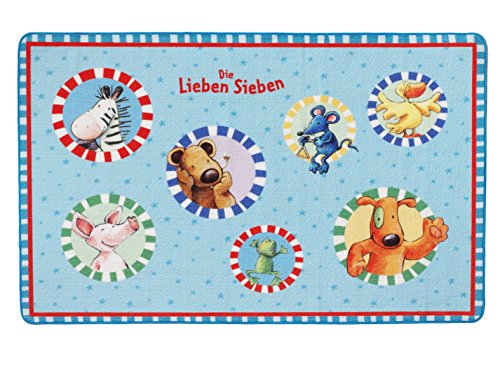 Die Lieben Sieben Kinderteppich, Blau