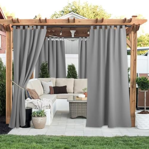 Outdoor Vorhang Wetterfest, Outdoorvorhänge Blickdicht 132×183cm, Sichtschutz Sonnenschutz, Outdoor Vorhänge Wasserdicht mit Klettverschluss, Outdoor Gardinen für Balkon Pavillon Terrasse, Dunkelgrau Outdoor Vorhang Wetterfest, Outdoorvorhänge Blickdicht 132×183cm, Sichtschutz Sonnenschutz, Outdoor Vorhänge Wasserdicht mit Klettverschluss, Outdoor Gardinen für Balkon Pavillon Terrasse, Dunkelgrau