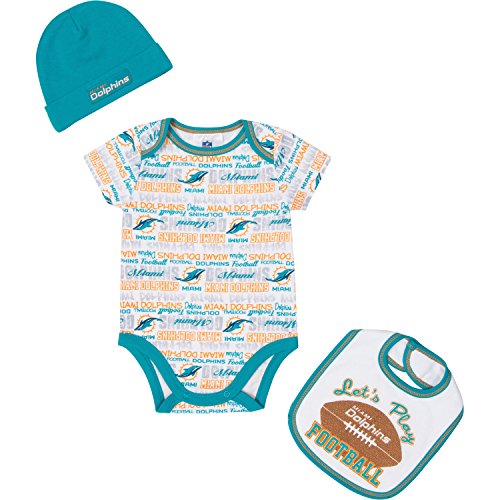 GERBER NFL Bodysuit, Bib & Cap Set (3 Piece)