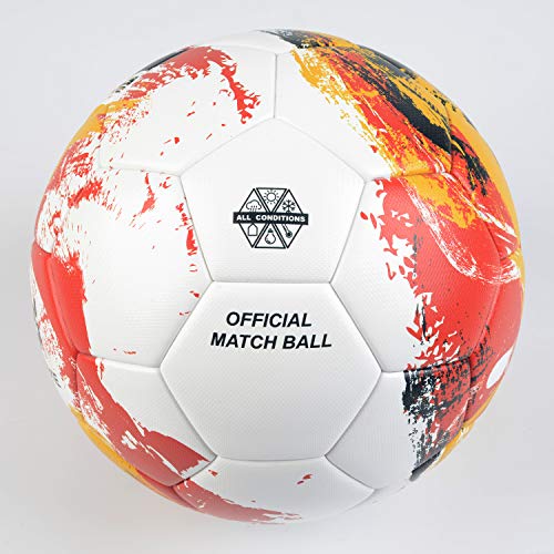 SHOKE Soccer Ball Size 5 Thermal-Bonding Hold Air , Water-Resistant Match Training Soccer Balls for Youth and Adult Rebound Height 51.18-53.15 inch with Hand Pump and Mesh Bag - Thumbnail 2