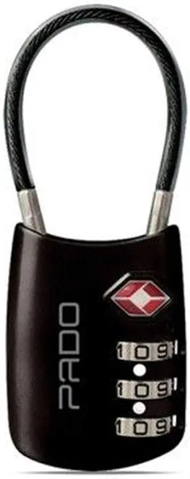 Cadeado Segredo Executive 3 segredos Haste Flexivel Preta - 01 Unidade, Pado, 52018284, Multicor