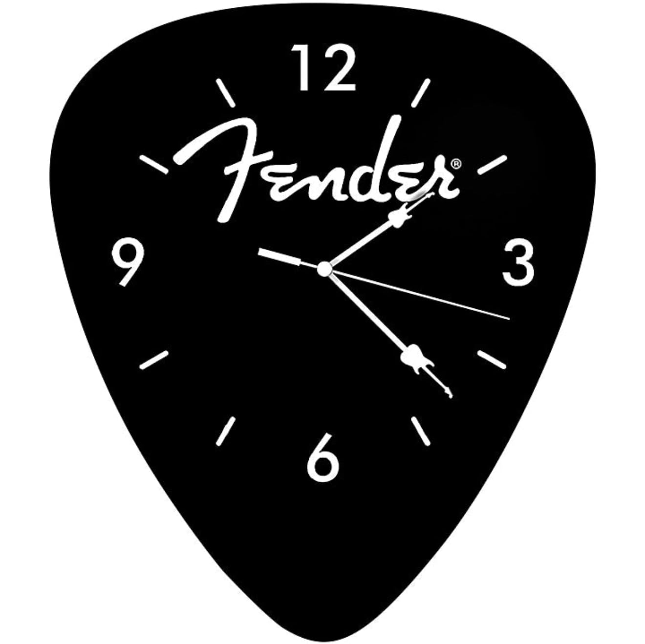 P PluginzFender Guitar Pick Wall Clock (Black)