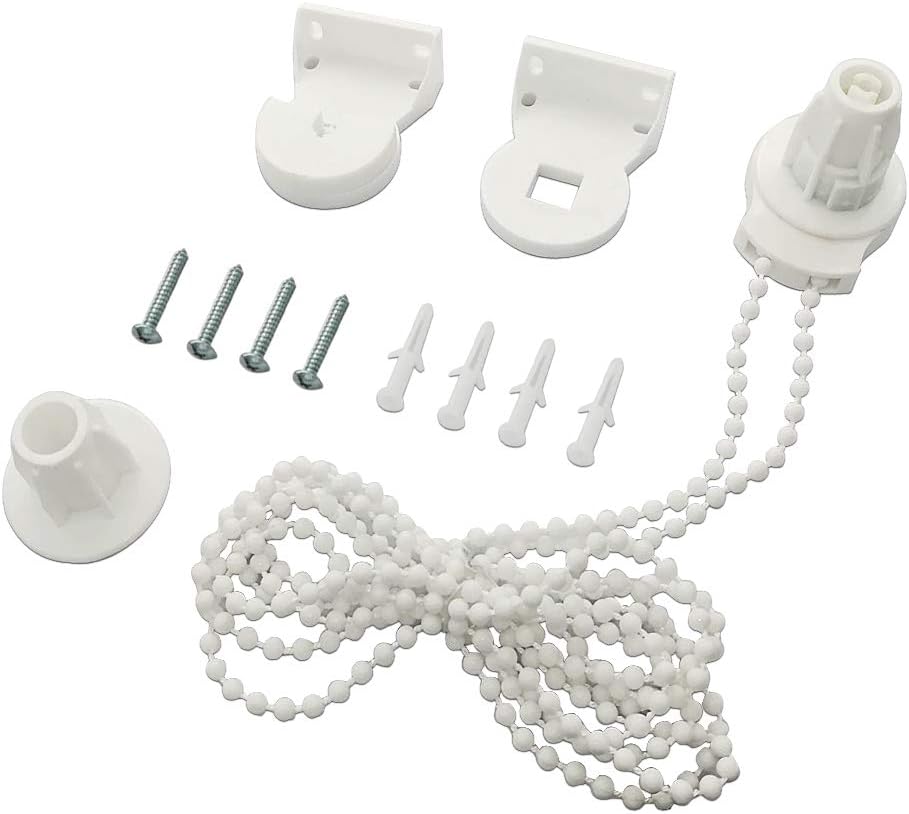 Roller Blind Fittings 25mm / 1'' Pull Cord & Brackets & Sidewinder & Screws Plastic Replacement for Curtain Repair