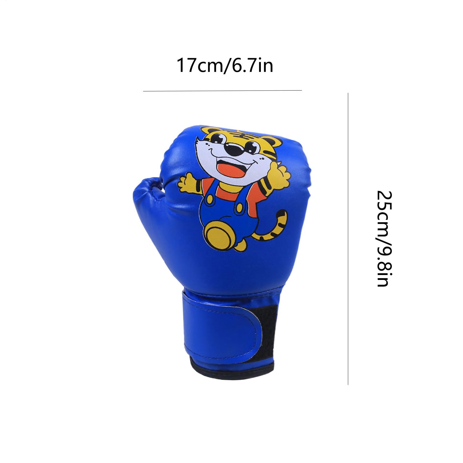 Guantes de boxeo para niños, piel sintética transpirable, con patrón de dibujos animados, guantes de entrenamiento para niños de 3 a 12 años, jóvenes, niños y niñas para saco de boxeo - 5