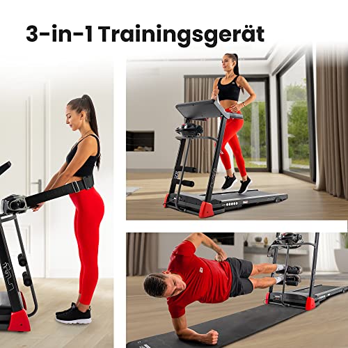 Hop-Sport HS-1200LB Soul - 3in1 Laufband für zuhause inkl. Massagegerät und Sit-Up Station - Laufband klappbar mit LCD… – Bild 3