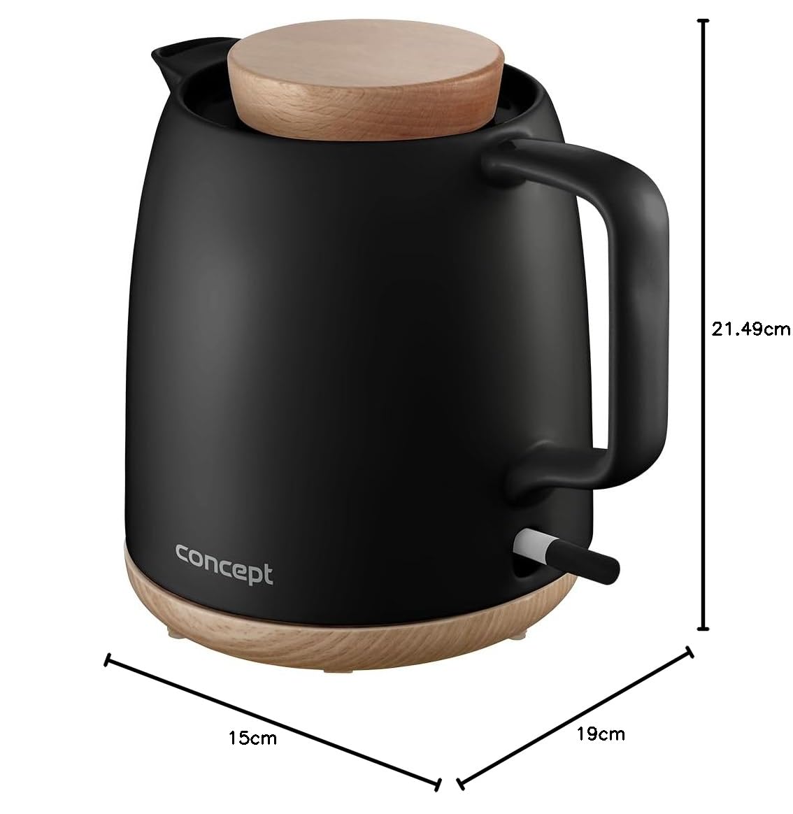 Concept RK0086 elegancki czajnik ceramiczny 1 l czarny