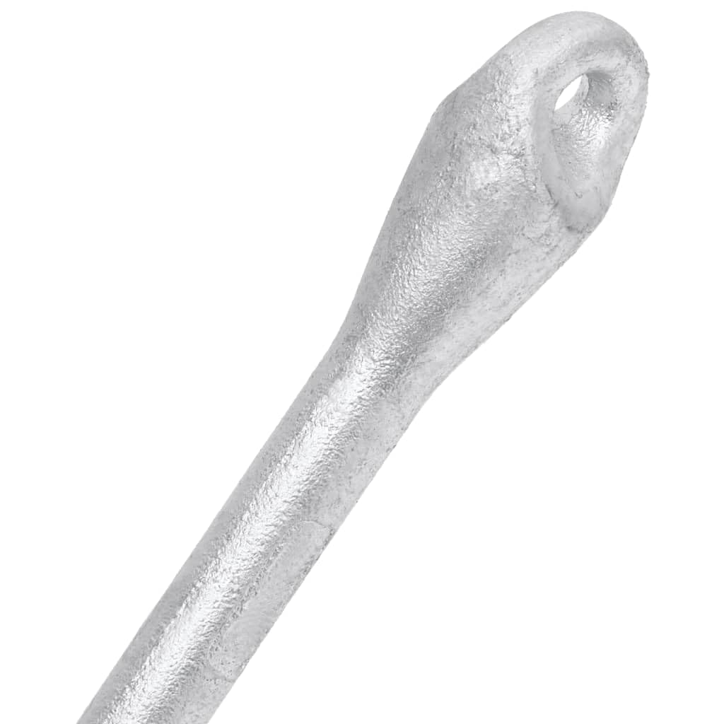 Mangloder - Anclaje plegable de hierro fundido galvanizado en caliente de 4 kg con 4 aletas para un agarre seguro en arena, barro o hierba, portátil, duradero, apto para kayaks, botes inflables