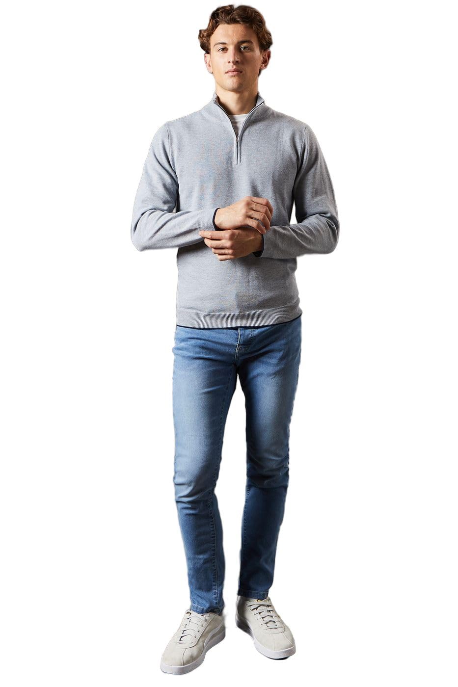Burton Men's Blue Stone Wash Skinny Fit Jeans In | Size: 30R