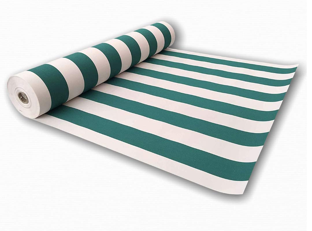 Lona para toldo Verde y Blanca en 1,20 de Ancho (Lona de 2,00 x 1,20)
