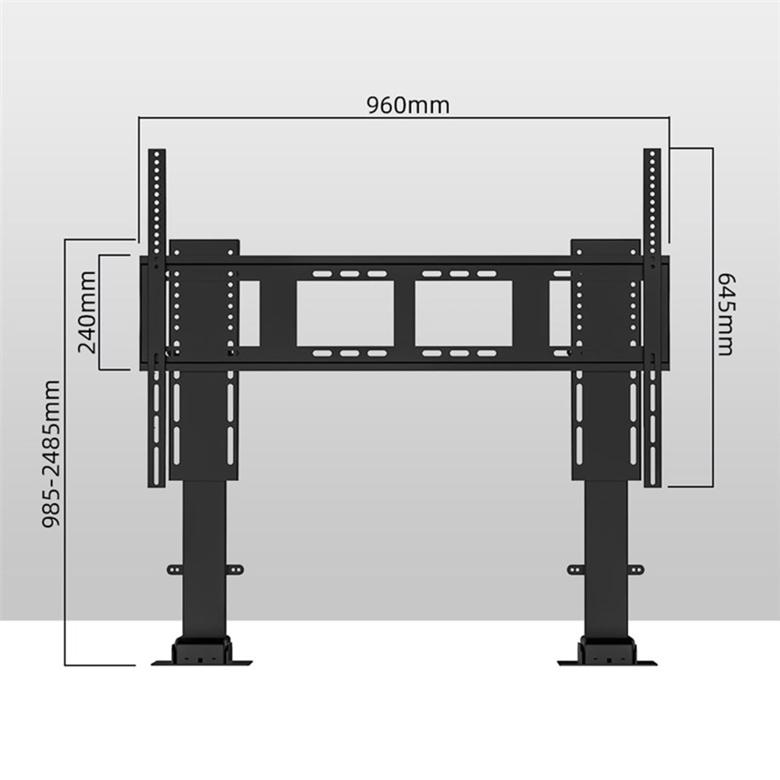 Soporte Motorizado para Televisores De Pantalla Grande De 65 A 100 Pulgadas, Elevador Eléctrico Telescópico para TV con Mando A Distancia Inalámbrico Y Función De Memoria, Altura Ajustable