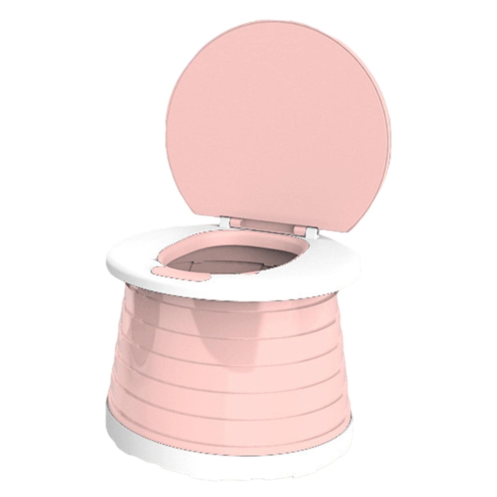 Toilet Portátil Infantil Asiento Plegable para Entrenamiento de Niños Viaje Silla de Camping Reutilizable Fácil de Limpiar Adecuado para Viajes, Rosa, tal como se describe