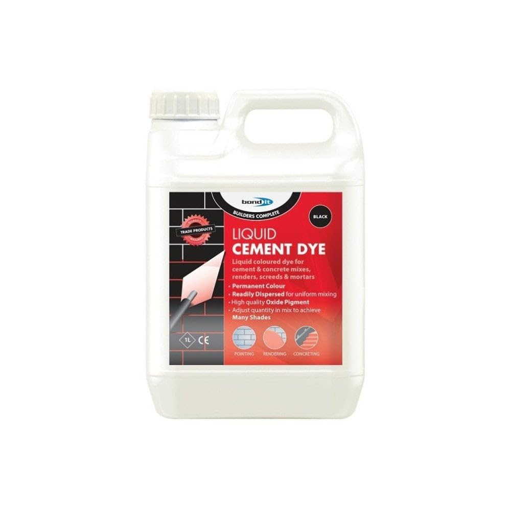 Bond It Red 1 Litre Liquid Cement Dye Pigment Mortar Tone Brick Colour Render