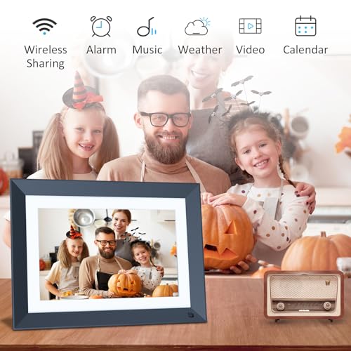Fullja Wifi Smart-Digital Photo-Frame Electronic Picture Frame - 10.1 Inch Digital Frame 16Gb, Ips Touch Screen, Auto-Rotate, Motion Sensor thumb #2