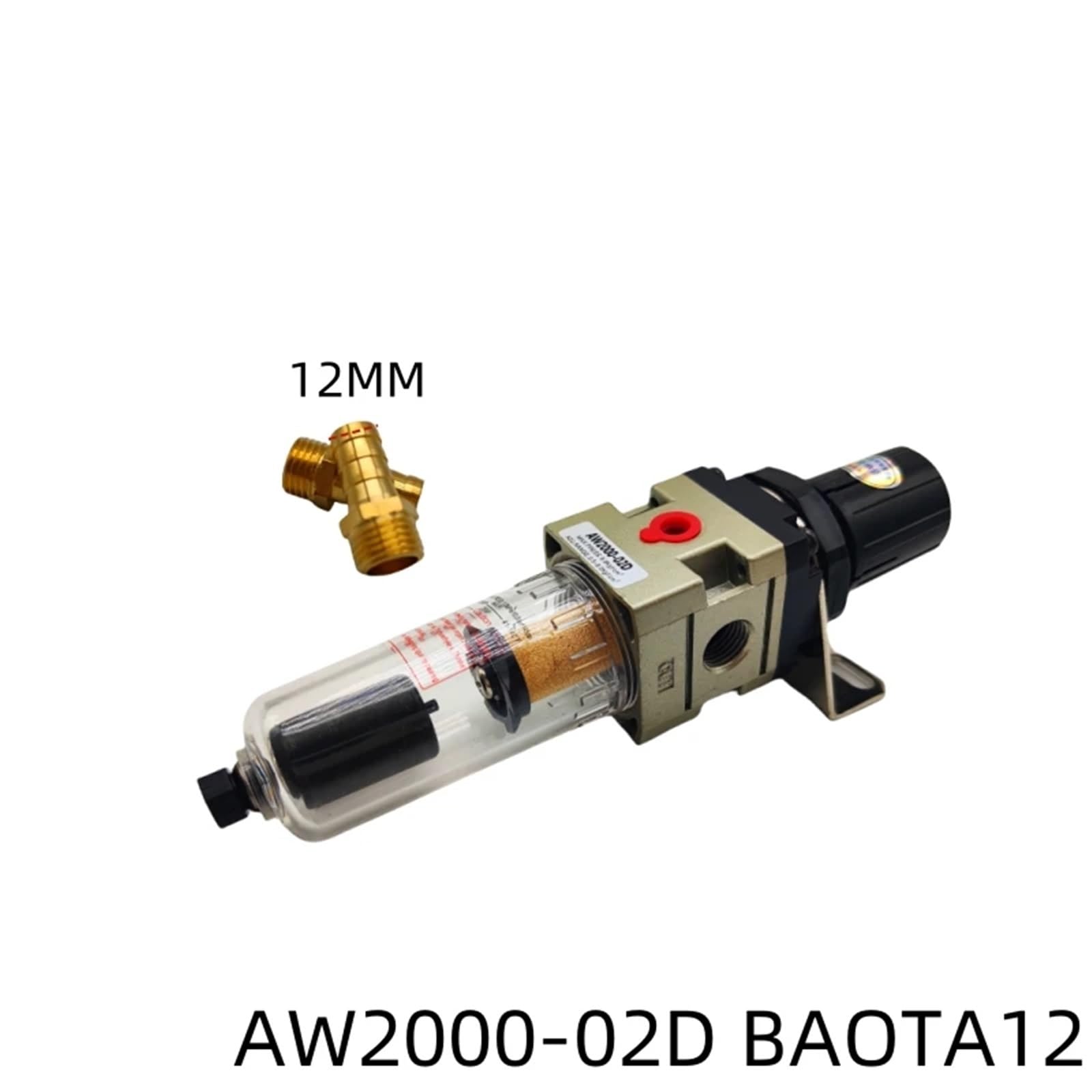 AW2000-02D Sprężarka pneumatyczna z automatycznym regulatorem ciśnienia filtra powietrza spustowego i separatorem oleju i wody do kompresji powietrza (AW2000-02D BAO12, rdzeń światłowodowy)
