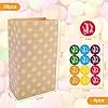 vvhippo-20-Piezas-Bolsas-de-Papel-Kraft-para-Regalos-con-36-Pegatinas-Bolsas-de-Regalo-Bolsas-Dulces-para-ChuchesBodas-Cumpleanos-Fiestas-y-Regalos