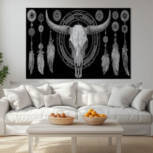 Peinture image sur toile gothique 140x70 cm pour habiller un grand mur blanc vide