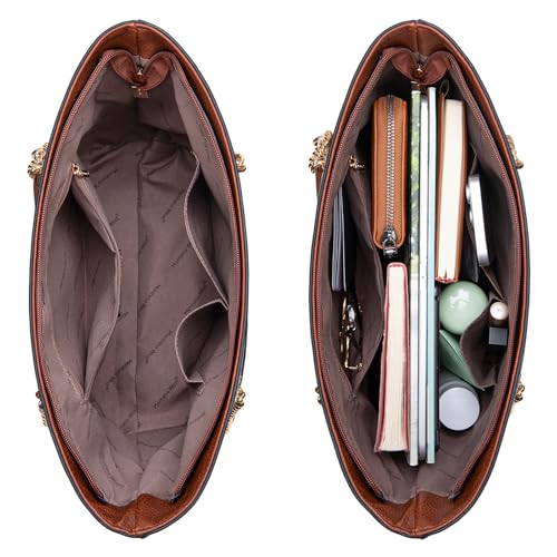 Image of Handbags for Women Chain Shoulder Vegan Leather Tote Bag Top Handle Handbag