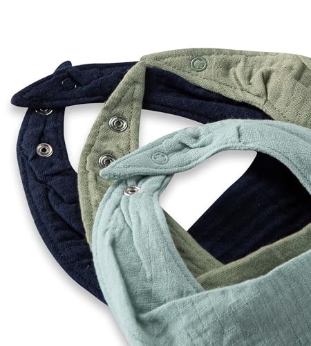 Burt's Bees Baby 5-Pack Bandana Bib Set with Snap Closure2