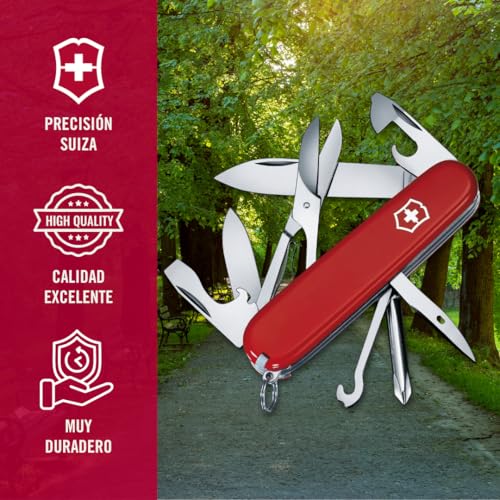 Image of Victorinox Super Tinker Swiss Army Knife,14 Function Swiss Made Pocket Knife with Large Blade,2 Screwdrivers and Multipurpose Hook - Red,(Pack of 2)