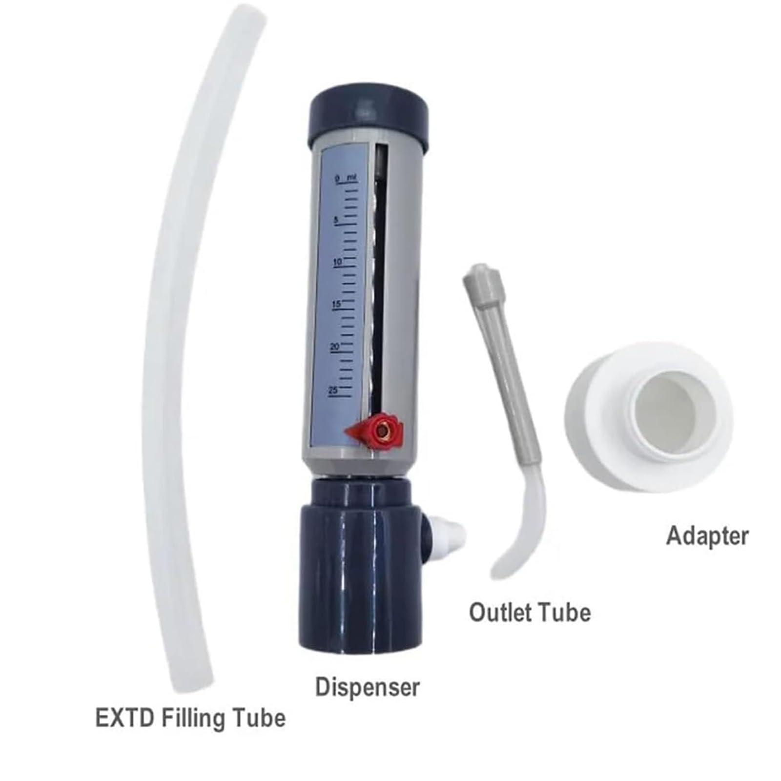 Einstellbarer Flüssigkeitshülsen-Addierer, 0–25 ml verstellbare Laborpipetten, mit 500 ml/1000 ml Kunststoffflasche, for quantitative Tröpfchenmessung | 500ML