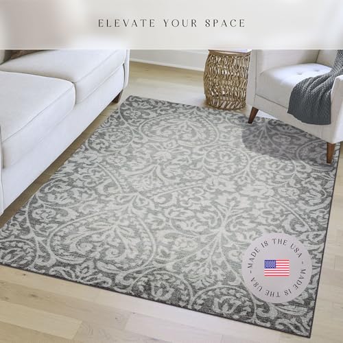 Tapete floral Exeter 144.78x121.92 cm bajo pelo miniatura 2