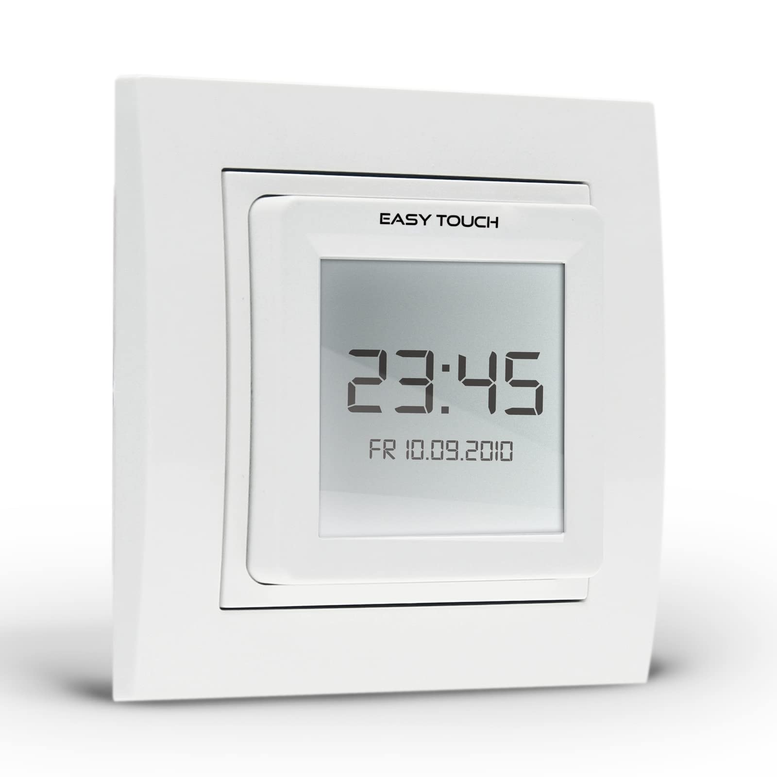 NOBILY Rolladen Zeitschaltuhr Easy Touch ultraweiß, Rollladenzeitschaltuhr mit Touchscreen im Breitformat, Sonnen- und Dämmerungssensor anschließbar
