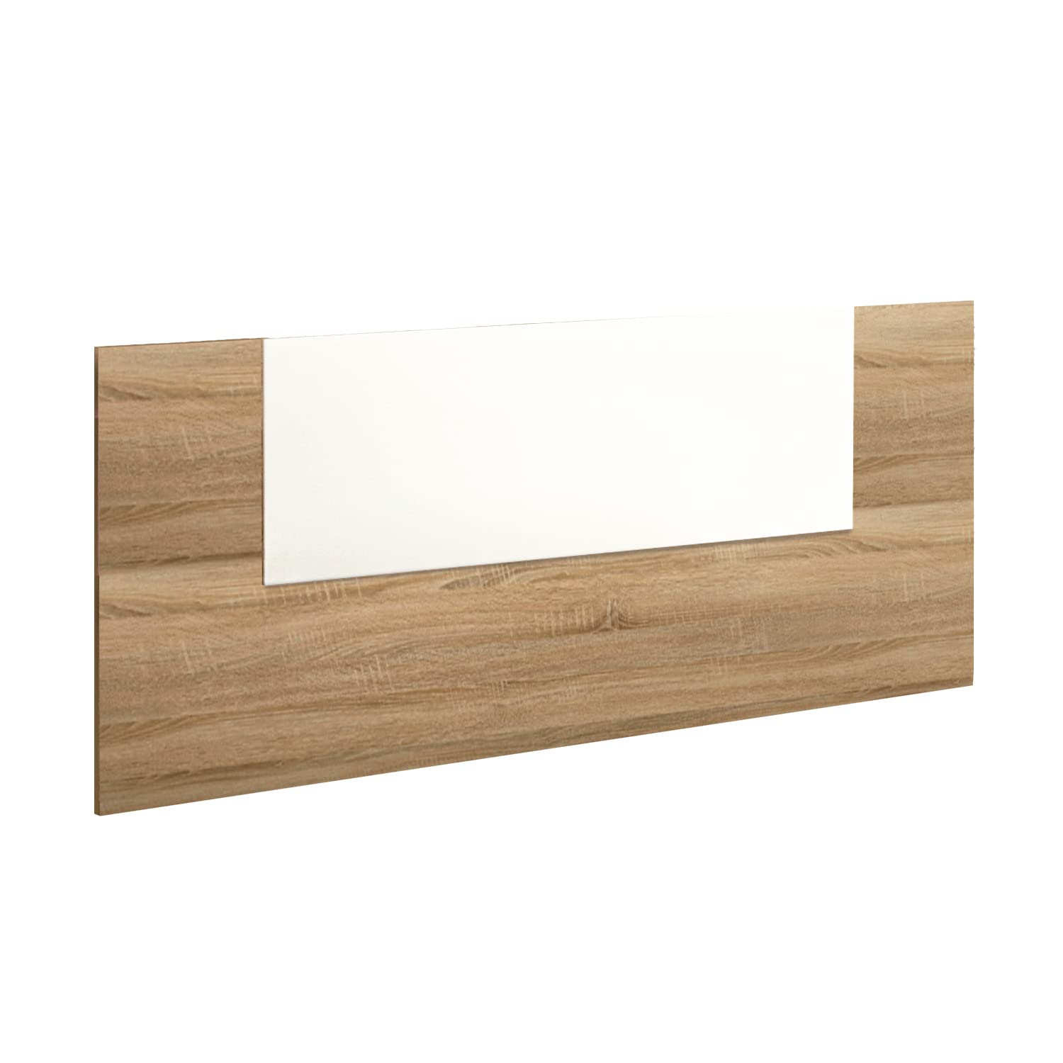 Shiito - Cabecero - 1,9 x 110 x 45 cm - Modelo Champion - Camas de 90 - Diseño Nórdico - Fijación a la Pared - Estilo Juvenil - Roble Cambria y Blanco