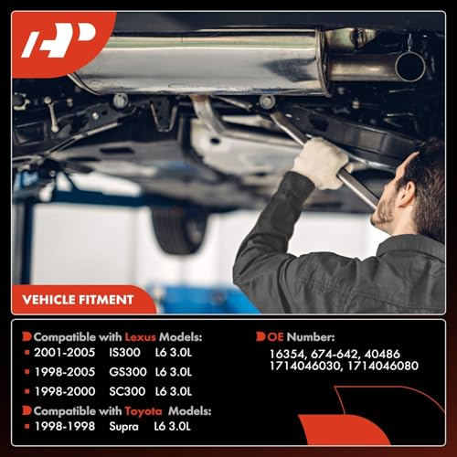A-Premium Exhaust Manifold Catalytic Converter Kit Direct-Fit Compatible with Lexus IS300 2001-2005 3.0L, GS300 1998-2005 3.0L, SC300 1998-2000 3.0L & Toyota Supra 1998 3.0L, EPA Compliant - Image 3