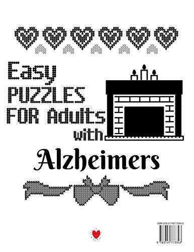 Easy Puzzles For Adults With Alzheimers: Sudoku For Seniors To Keep The Memory Sharp & The Spirit Happy Perfect For Long Car Drives, Airplane Rides & ... Stiched Letters & Fireplace Decor Print Cover image 4