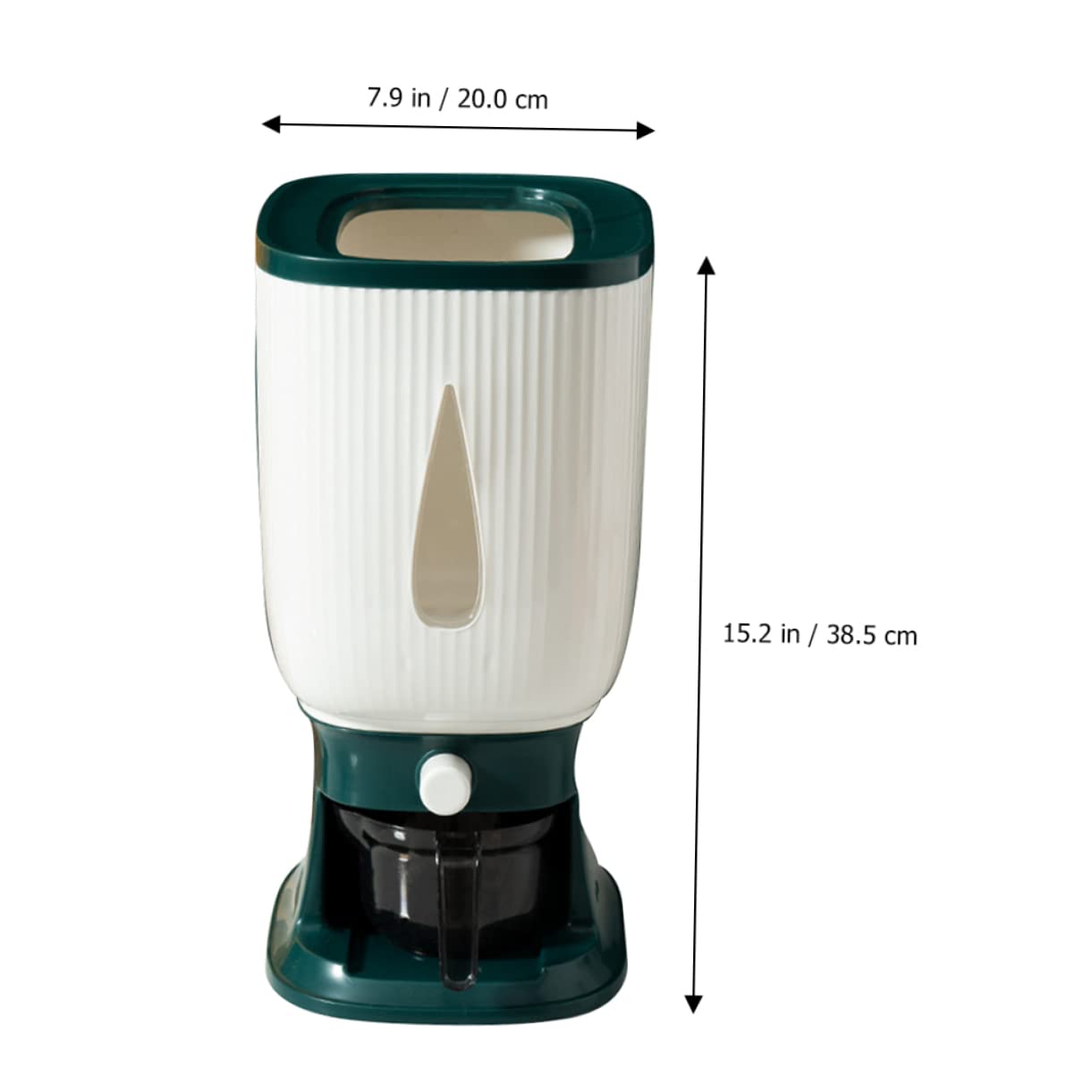 Cabilock Contenedor de Arroz Hermético de 20kg Cubo de de PP de Diseño Transparente para Cocina y Almacenamiento de Alimentos