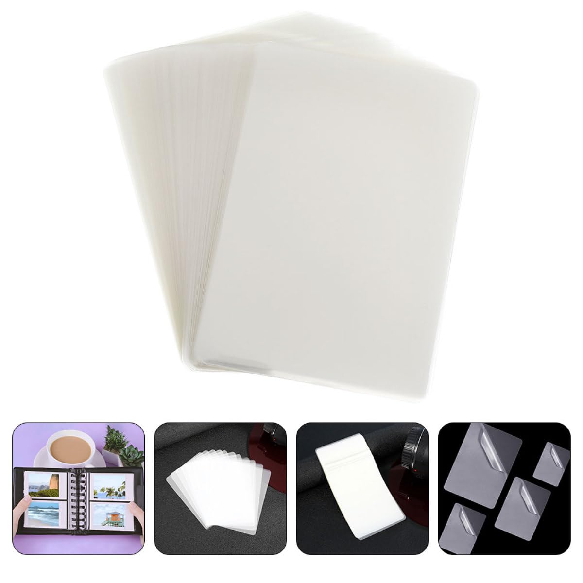 Feuilles de Plastification pour Plastifieuse A3 100 Pièces, Film Transparent Thermique Étanche, Pochettes Protectrices pour Photos, Documents et Présentation Administrative