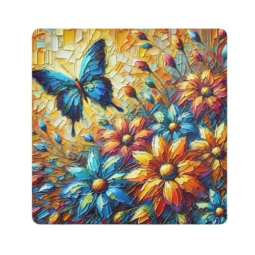 Joko Ivery Blue Butterfly Flowers Yellow Camera Lens Wrap 21.7