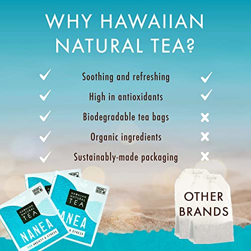 Image of Nanea Chamomile Tea, Caffeine-Free Herbal Tea, All-Natural and Wellness Tea, Calming Hot Tea, Vegan and Keto-Friendly, 60 Tea Bags, 36 g -Hawaiian Natural Tea