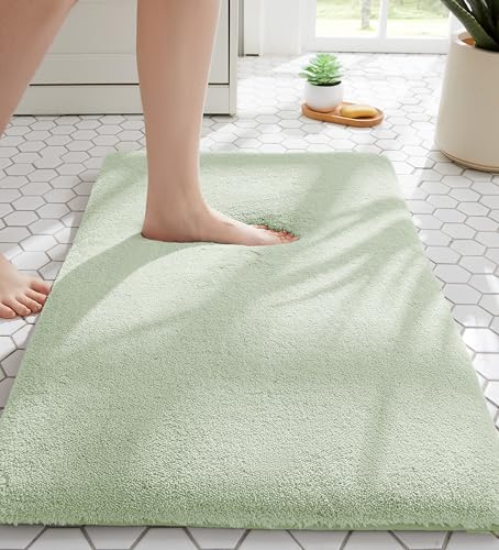 MINIDEAR Bathroom Rugs 24x17 Sage Green - Thick Memory Foam