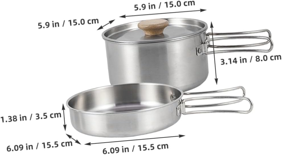 Picnic Pan Frying Pan Fry Pans Cooking Pot Camping Pot Camping Pan Camping Utensil Frying Accessory