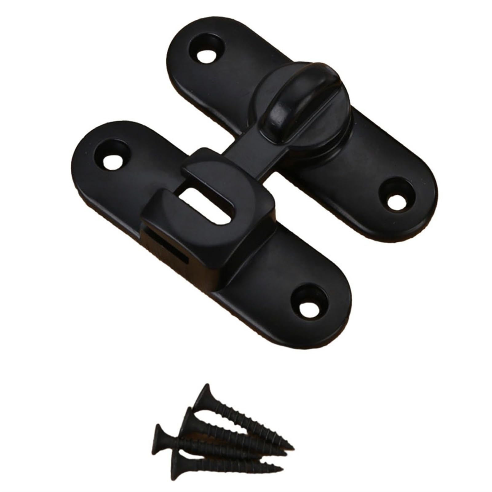 Door Bolt Buckle Barn Door Lock Zinc Alloy Sliding Hasp Pin Cabinet Furniture Multicolor(Black)