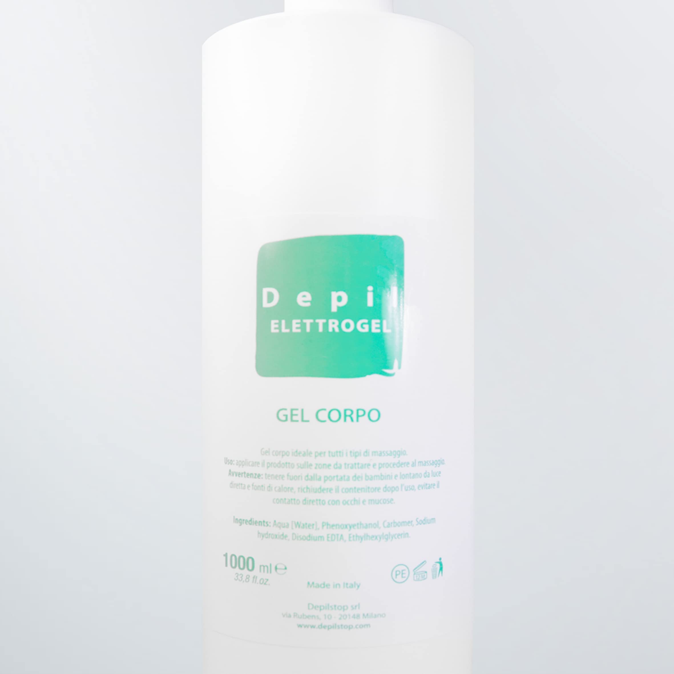 Gel conduttore ultrasuoni trasparente per laser e luce pulsata 1 litro Lucidatrice in Plastica trasparente per Trattamenti di bellezza e cura della pelle