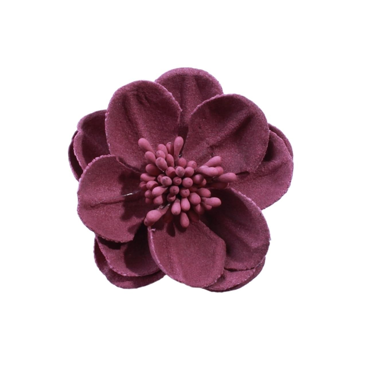LOVSSU Fabric Flowers 10PCS 5CM Artificial Felt Fabric Flowers With Stamen For Wedding Invitation Chic Fake Flower For Home Dress Decoration(Dusty Pink)