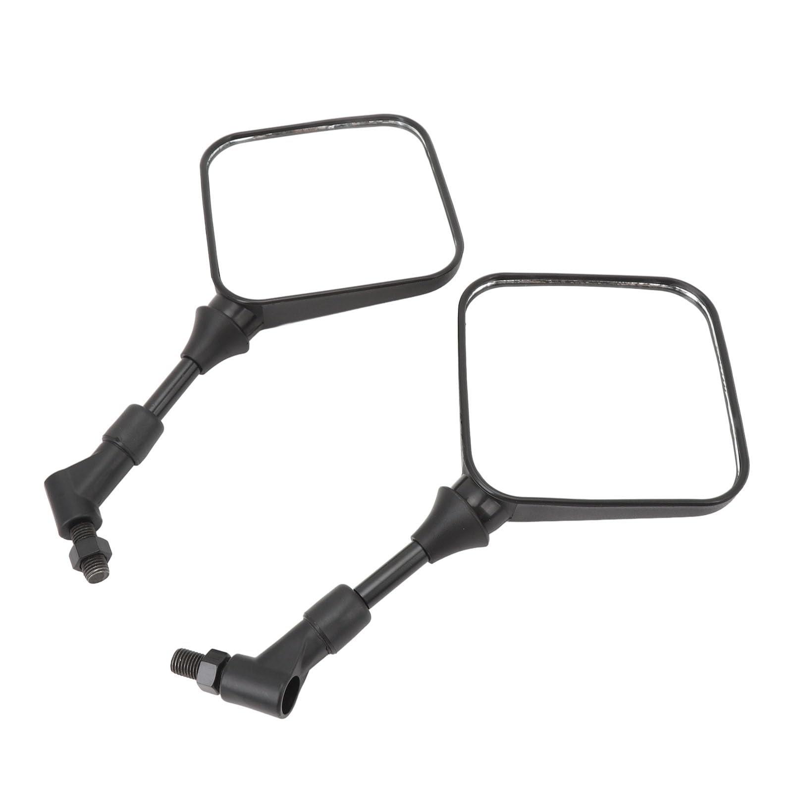 Keenso Specchietti Retrovisori Universali per Moto Specchietti Retrovisori Quadrati Regolabili a 360 Gradi con Bulloni Filettati da 10mm per la Maggior Parte delle Motociclette, Bici da