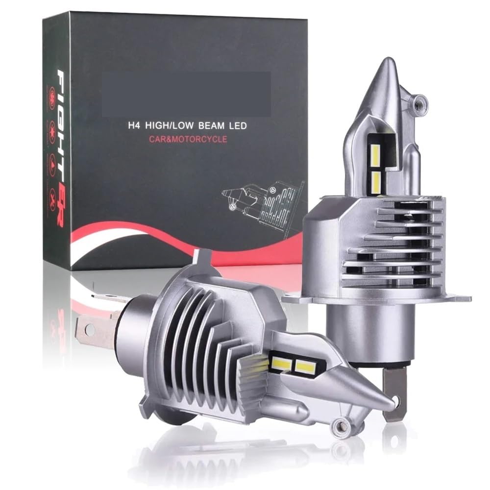 Żarówki reflektorów LED H4 9003 HB2 12V 24V 80W 16000LM Lampy diodowe LED H4 4300K ​​do samochodów Światła drogowe Światła mijania 6000K 8000K(8000K White Blue,2 pcs)