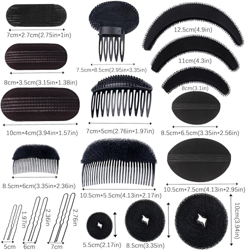 Base de cabelo esponja invisível grampo de cabelo pente ferramenta de volume almofadas de cabelo fal