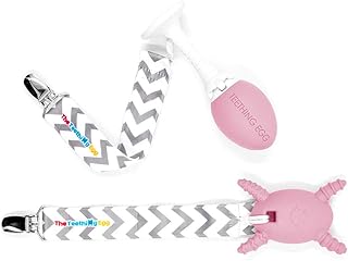 The Teething Egg Pink Bundle - Baby Registry Must Have - Infant Toys 3-6 Months, Sensory Toys for 0-6 Months, 6-12 months and up for Molar Teething, Baby Boy or Girl up to 18 Months
