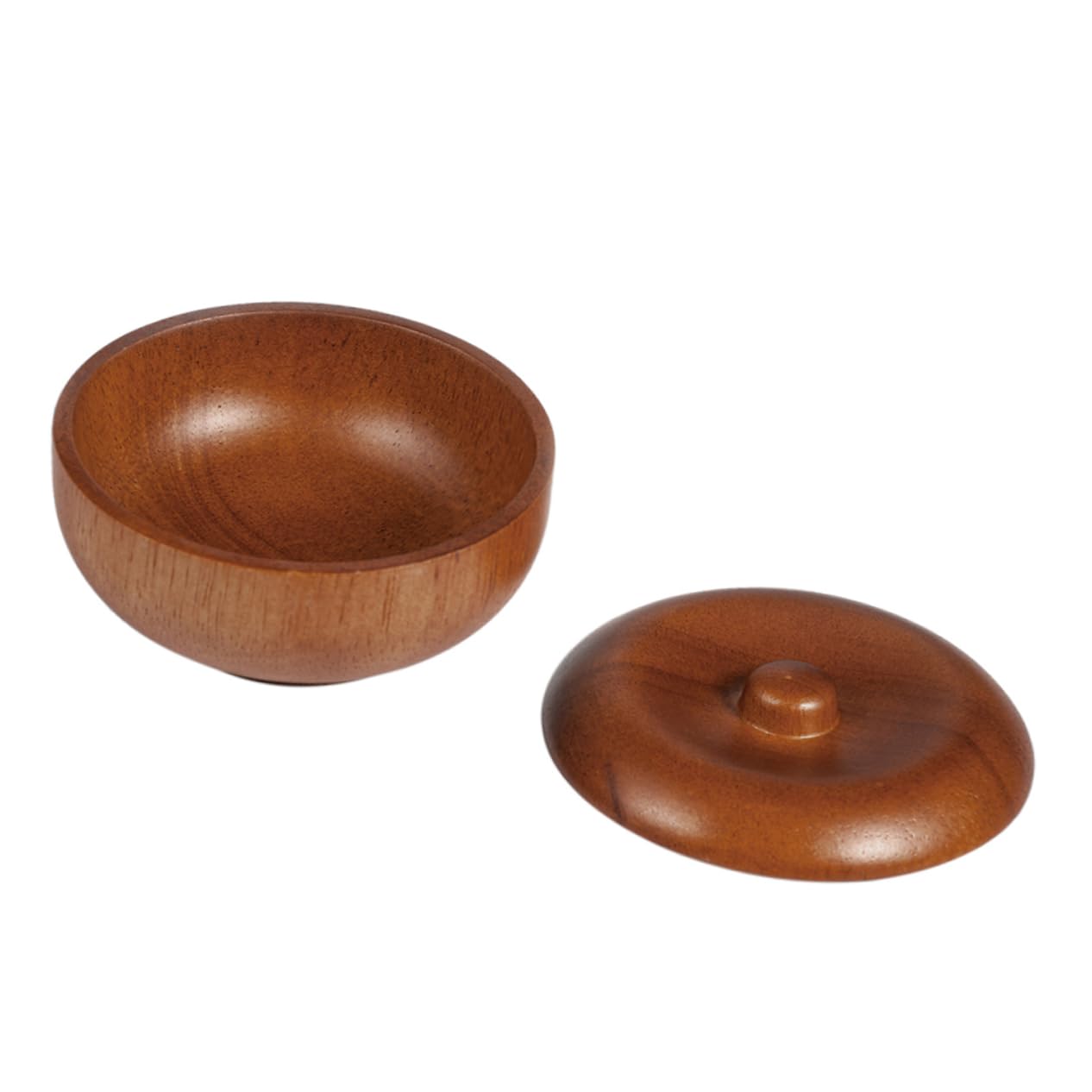 FRCOLOR 3pezzi Ciotola Per Rasatura Legno Con Coperchio Ciotola Per Sapone Da Rasoio e Crema Da Barba Per Uomini e Ragazzi Design Pratico Per Casa e Salone