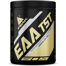 PEAK EAA - TS Technology - 500 g Flavour Lemon Ice Tea I Powder I All Essential Amino Acids I Muscle Building I Quickly Absorbable I Vegan I B - Vitamins