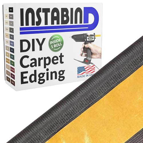 Instabind 54 ft Roll Premium Carpet Edge Binding &ndash; Regular Style Carpet Edge Trim - Do-It-Yourself...