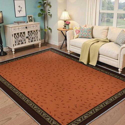 Terre cuite tapis lavable 160x230cm à poil bas : une décoration moderne et durable